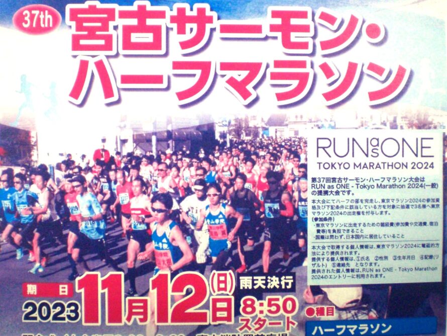 第３７回宮古サーモン・ハーフマラソンに伴う交通規制（訂正）